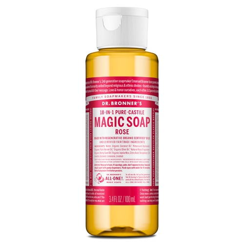 Dr. Bronner's 18-In-1 Pure-Castile Magic Soap Rose