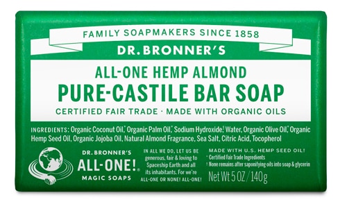 Dr. Bronner's All-One Pure-Castile Bar Soap Hemp Almond