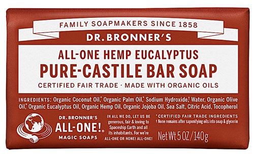 Dr. Bronner's All-One Pure-Castile Bar Soap Hemp Eucalyptus