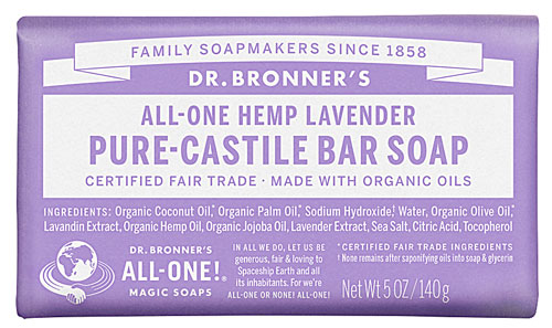 Dr. Bronner's All-One Pure-Castile Bar Soap Hemp Lavender