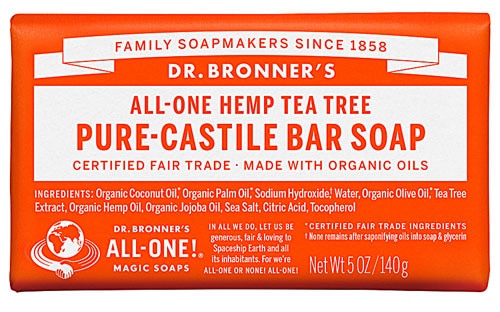 Dr. Bronner's All-One Pure-Castile Bar Soap Hemp Tea Tree