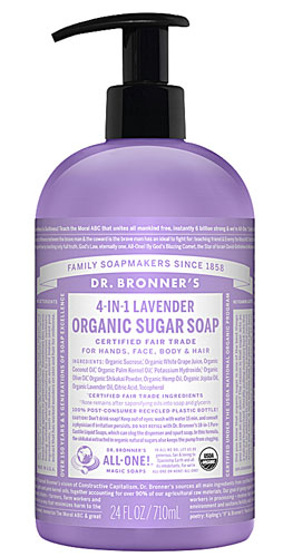 Dr. Bronner's Organic 4-in-1 Pump Soap Sugar Lavender