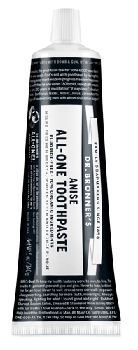 Dr. Bronner's Organic All-One Toothpaste Fluoride Free Anise