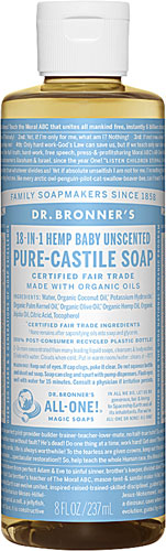 Dr. Bronner's Organic Pure-Castile Liquid Soap Hemp Baby Unscented