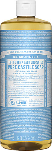 Dr. Bronner's Organic Pure-Castile Liquid Soap Hemp Baby Unscented