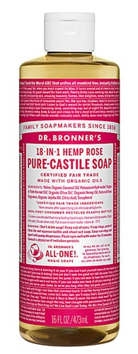 Dr. Bronner's Organic Pure-Castile Liquid Soap Hemp Rose