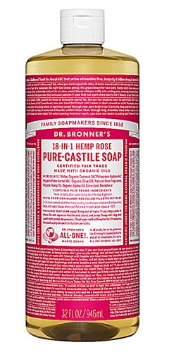 Dr. Bronner's Organic Pure-Castile Liquid Soap Hemp Rose