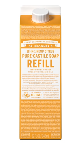 Dr. Bronner's Organic Pure-Castile Liquid Soap Refill Hemp Citrus