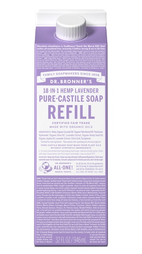 Dr. Bronner's Organic Pure-Castile Liquid Soap Refill Hemp Lavender