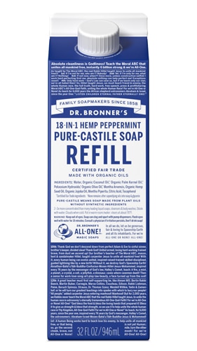 Dr. Bronner's Organic Pure-Castile Liquid Soap Refill Hemp Peppermint