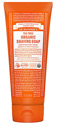 Dr. Bronner's Organic Shaving Soap Tea Tree