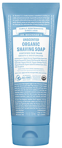 Dr. Bronner's Organic Shaving Soap Unscented