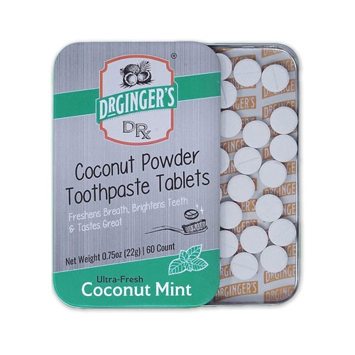 Dr. Ginger's Coconut Powder Toothpaste Tablets Ultra Fresh Coconut Mint