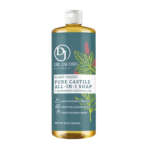 Dr. Jacobs Naturals Pure Castile All-In-1 Soap Peppermint