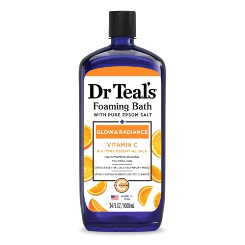 Dr Teal's Foaming Bath with Pure Epsom Salt- Glow & Radiance Vitamin C Citrus