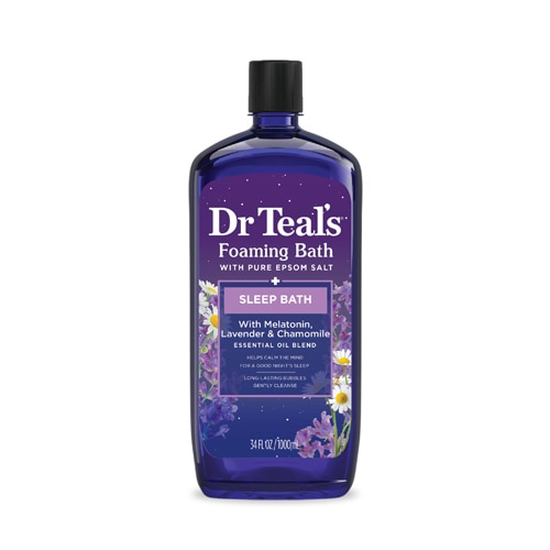 Dr Teal's Foaming Bath with Pure Epsom Salt - Sleep Bath Melatonin Lavender Chamomile