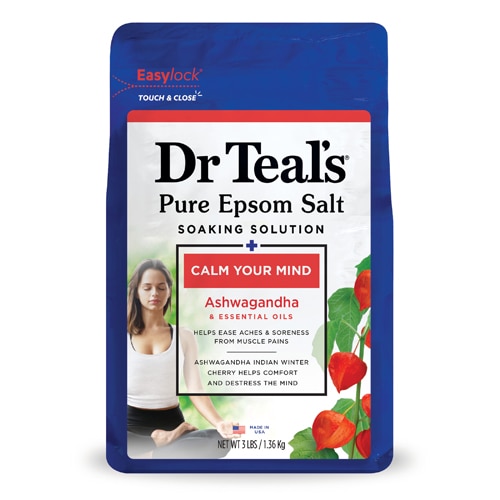 Dr Teal's Pure Epsom Salt Soaking Solution - Calm your Mind with Ashwagandha