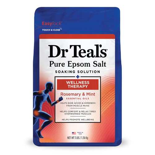 Dr Teal's Pure Epsom Salt Soaking Solution - Wellness Therapy Rosemary & Mint