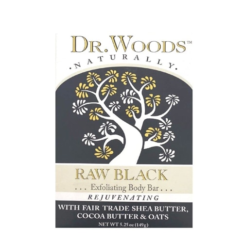 Dr. Woods Naturally Bar Soap Exfoliating Raw Black