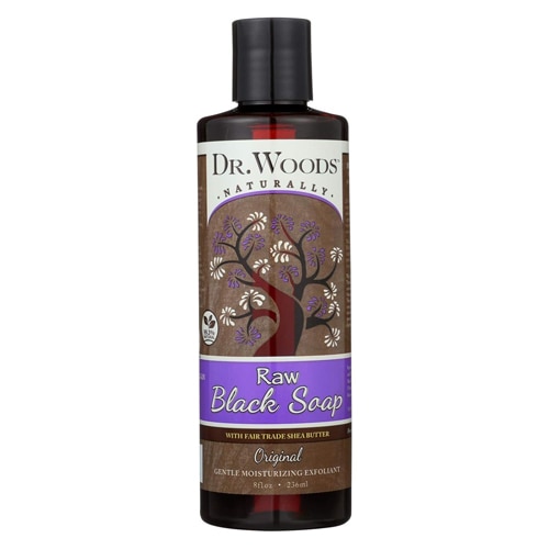 Dr. Woods Naturally Raw Black Soap with Fair Trade Shea Butter Original