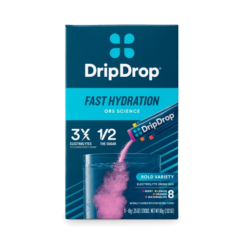 DripDrop Bold Variety Pack Electrolyte Drink Mix Berry Lemon Orange Watermelon