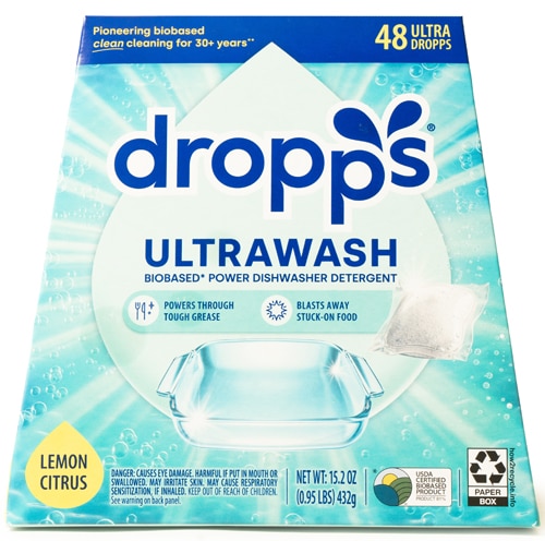 Dropps Dishwasher Detergent UltraWash Biobased Power Lemon Citrus