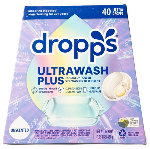 Dropps Dishwasher Detergent UltraWash Plus Biobased Power Unscented