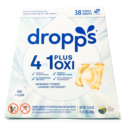 Dropps Laundry Detergent 4-in-1 Plus OXI Biobased Free & Clear