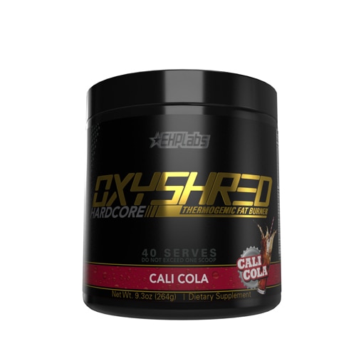 EHPLabs OxyShred Hardcore Preworkout Powder - Energy Drink 275mg of Caffeine Cali Cola