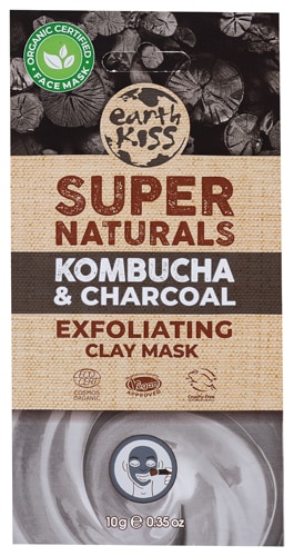 Earth Kiss Organic Super Naturals Kombucha & Charcoal Exfoliating Clay Mask