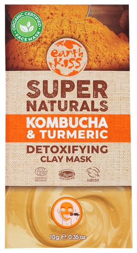 Earth Kiss Organic Super Naturals Kombucha & Turmeric Detoxifying Clay Mask