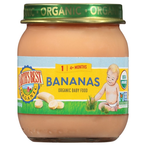 Earth's Best Organic Baby Food Puree 4+ Months Bananas