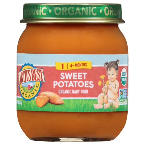 Earth's Best Organic Baby Food Puree 4+ Months Sweet Potatoes