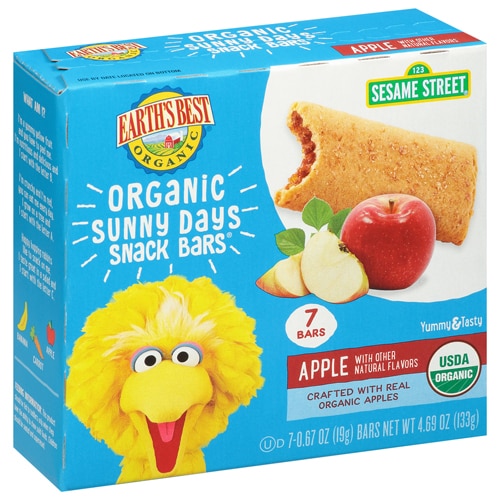 Earth's Best Organic Sunny Days Snack Bars 2+ Years Apple