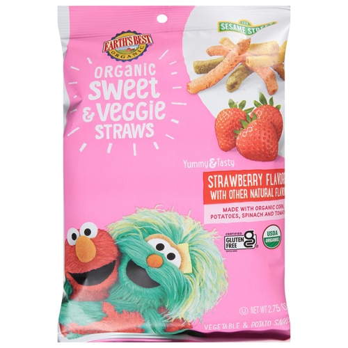 Earth's Best Organic Sweet & Veggie Straws Toddler Strawberry