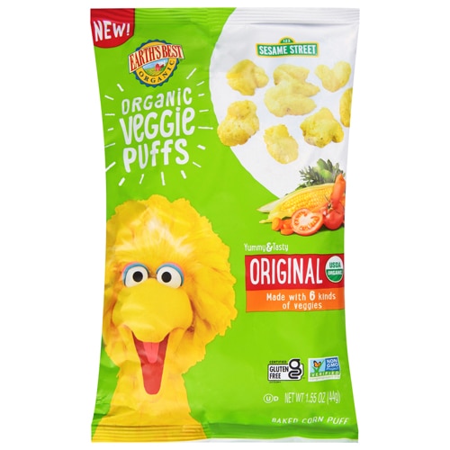 Earth's Best Organic Veggie Puffs Sesame Street Toddler Original