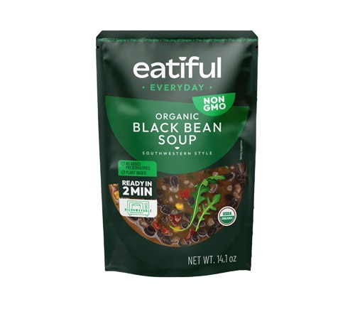 Eatiful Everyday Organic Non-GMO Vegan Soup Southwestern-Style Black Bea