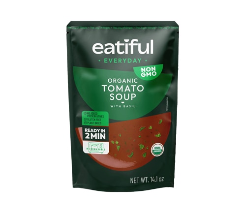 Eatiful Everyday Organic Non-GMO Vegan Soup Tomato and Basil