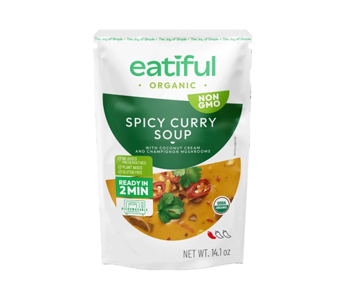 Eatiful Premium Organic Non-GMO Vegan Soup Spicy Curry