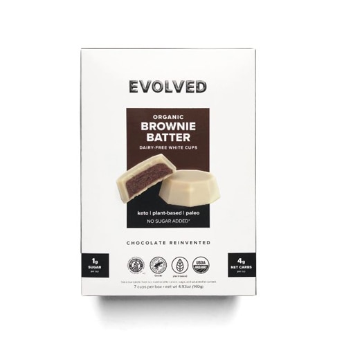 EatingEvolved White Chocolate Keto Cup Organic Brownie Batter