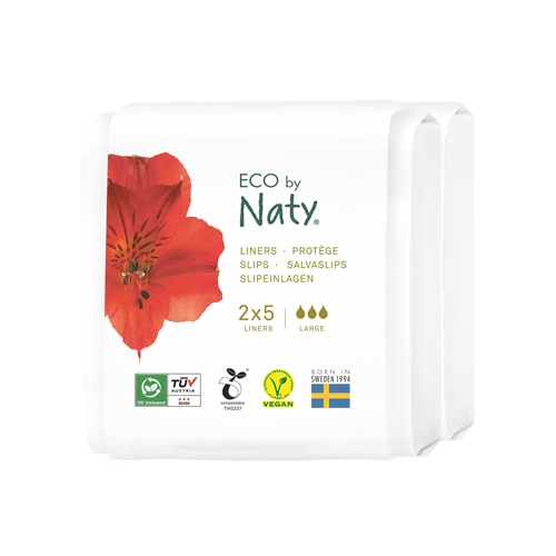 Eco by Naty Compostable Panty Liners Large Absorbency Travel Pack