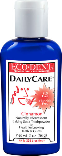 Eco-dent DailyCare Baking Soda Toothpowder Fluoride Free Cinnamon