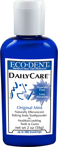 Eco-dent DailyCare Baking Soda Toothpowder Fluoride Free Original Mint