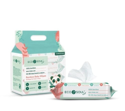 EcoSoul Baby Wipes Tree-Free Bamboo