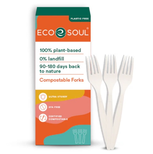 EcoSoul Forks Compostable Plant-Based