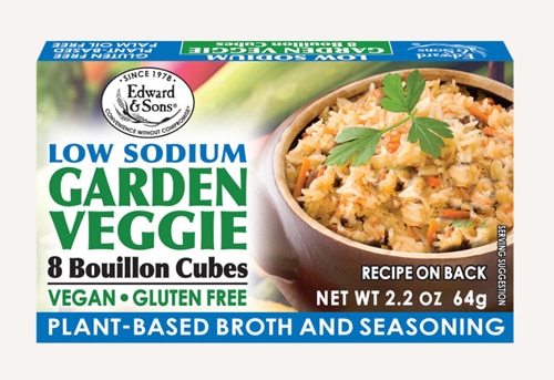 Edward & Sons Gluten Free Low Sodium Cubes Garden Veggie