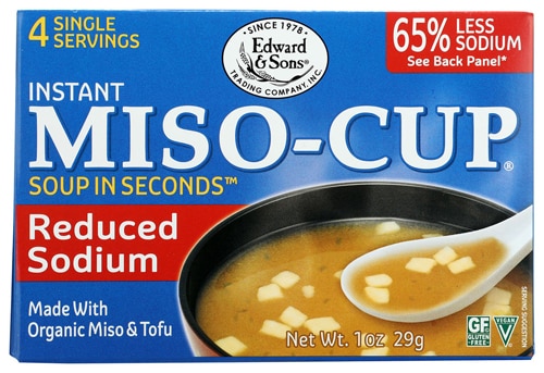 Edward & Sons Miso-Cup Soup Gluten Free Reduced Sodium