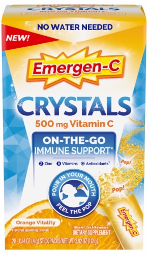 Emergen-C Crystals On-The-Go Immune Support Orange Vitality