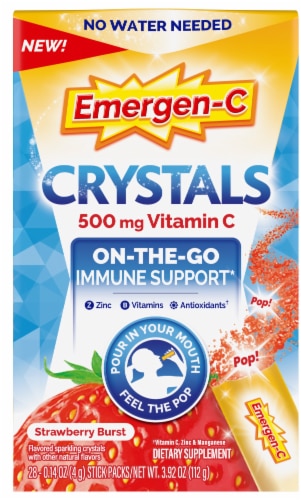 Emergen-C Crystals On-The-Go Immune Support Strawberry Burst