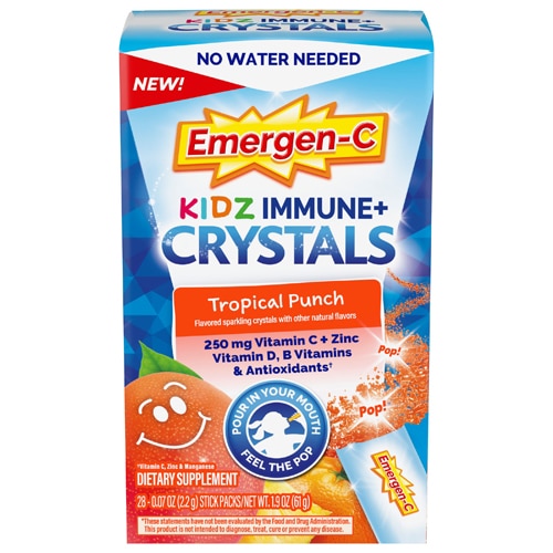 Emergen-C Kidz Immune+ Crystals Tropical Punch